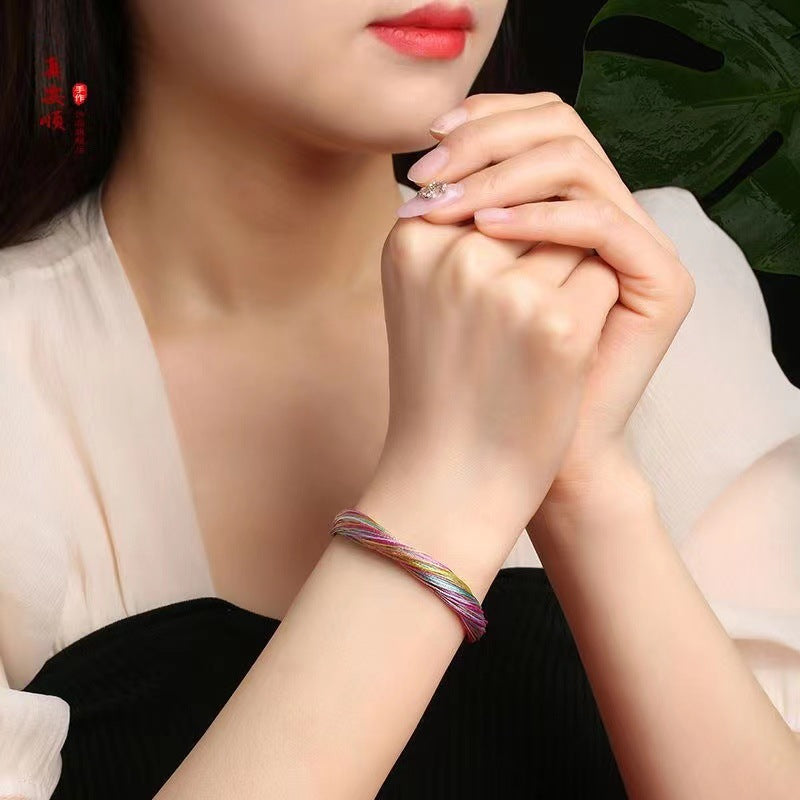 Festival Colorful Carrying Strap Chinese Style Adult Bracelets
