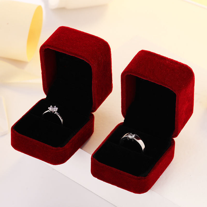 Couple Wedding Simulation Diamond Open Mouth Proposal Fake Female Male Ring