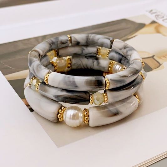 Fashion Simple Acrylic Beaded Ladies Elbow Bracelets