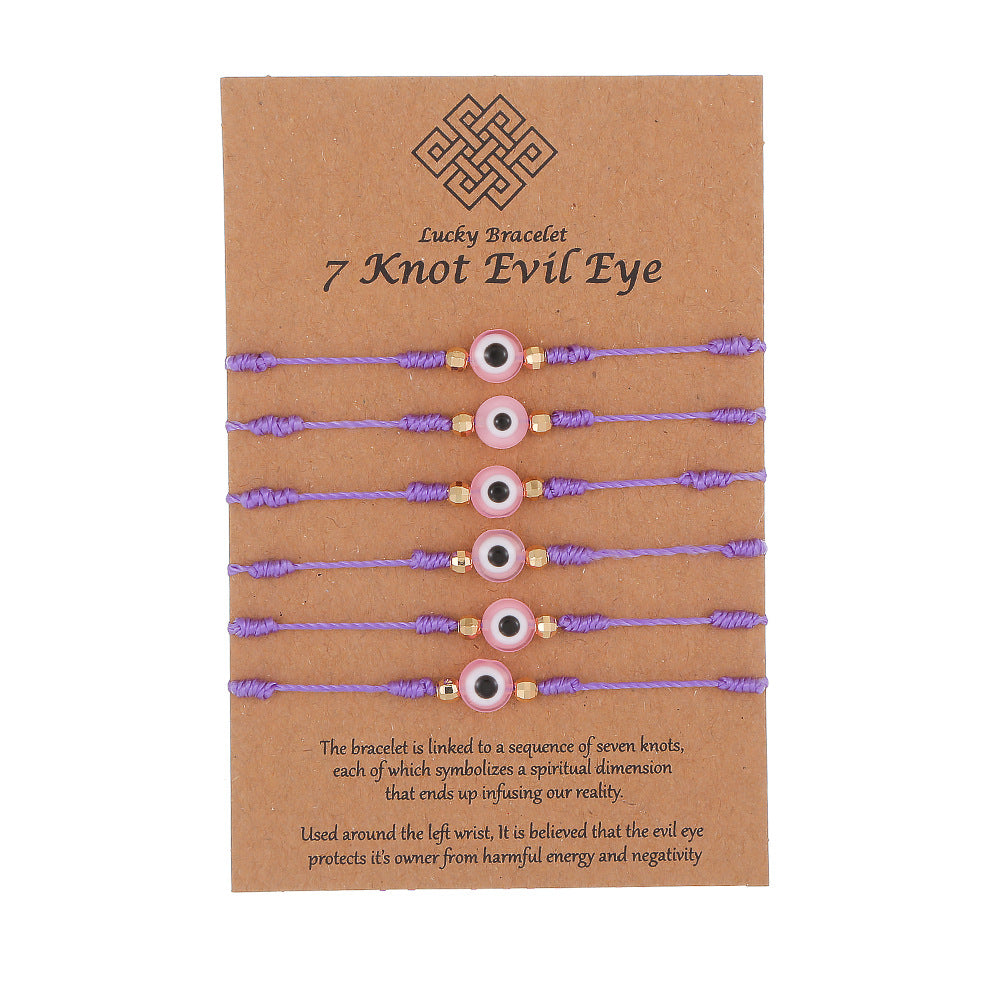 Red Blue Black Eyes Yi Woven Bracelet