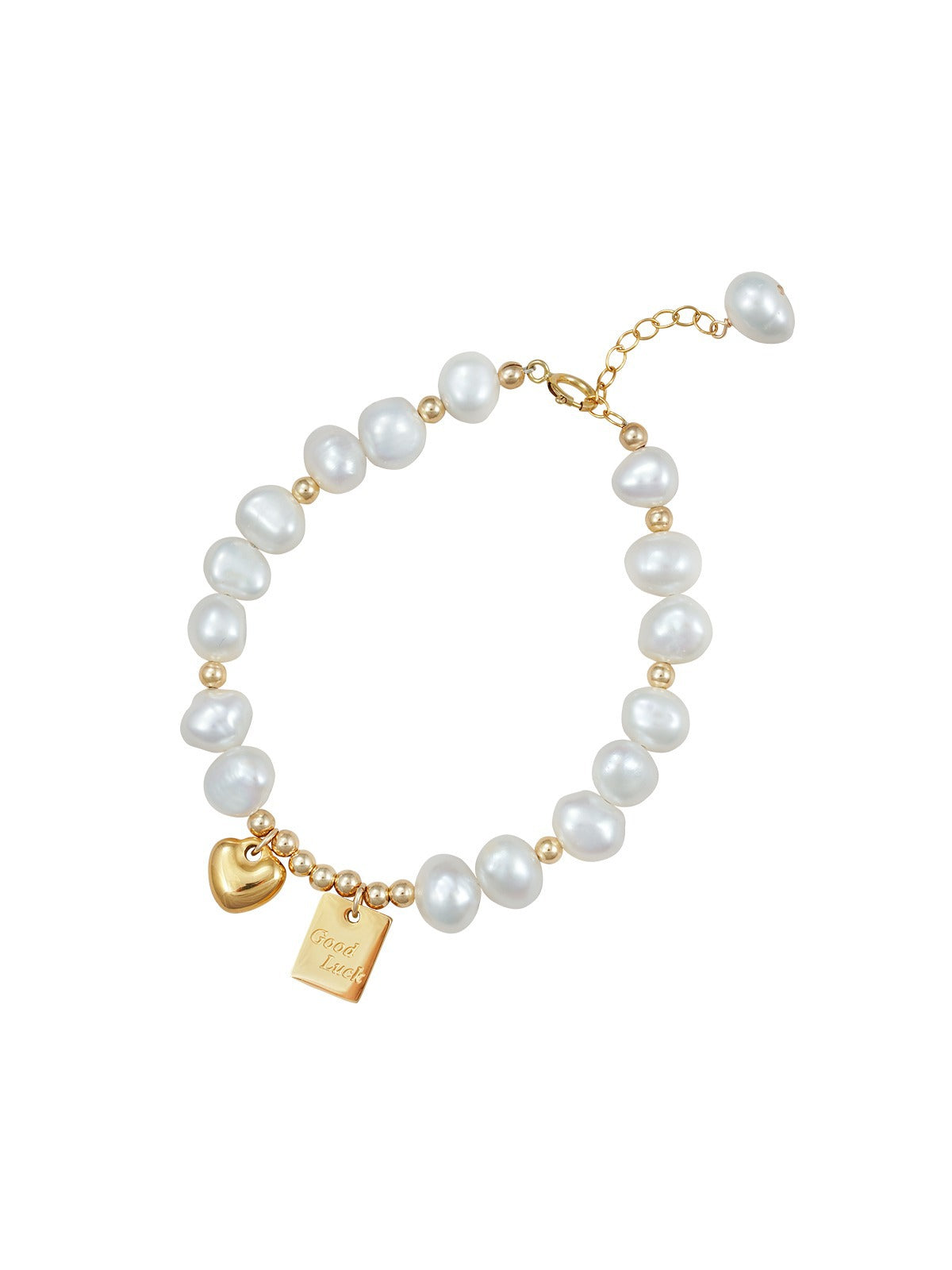 Design Lucky Heart Baroque Freshwater Pearl Bracelets