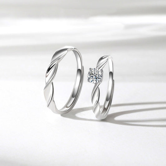 Women's & Men's Pure Sier Niche Design Valentine's Day Rings