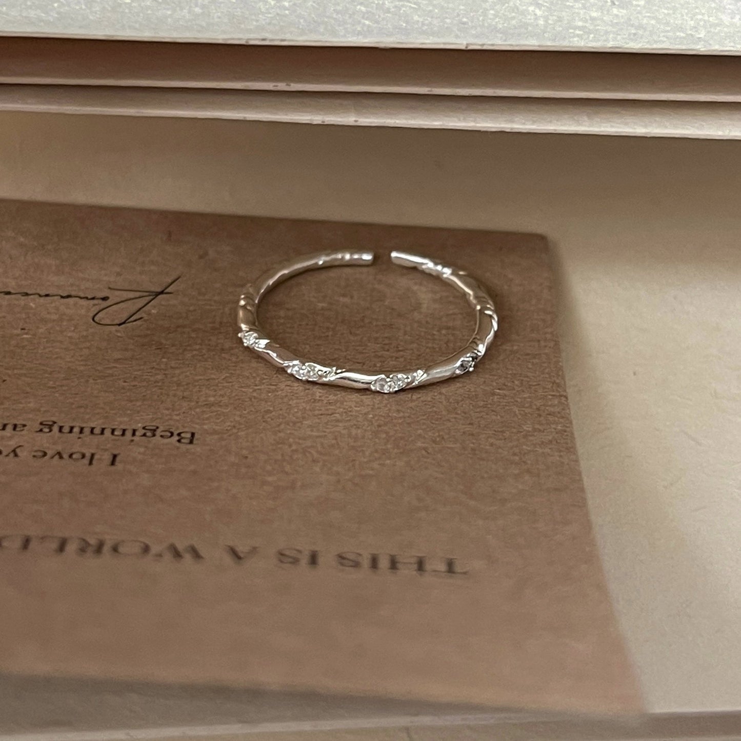 Design Simple Female Party Light Luxury High Sense Versatile Opening Ring