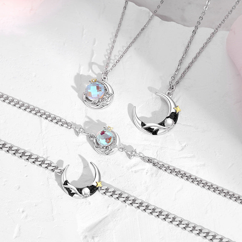 Women's & Men's Couple Niche High Sense Star Moon Valentine's Bracelets