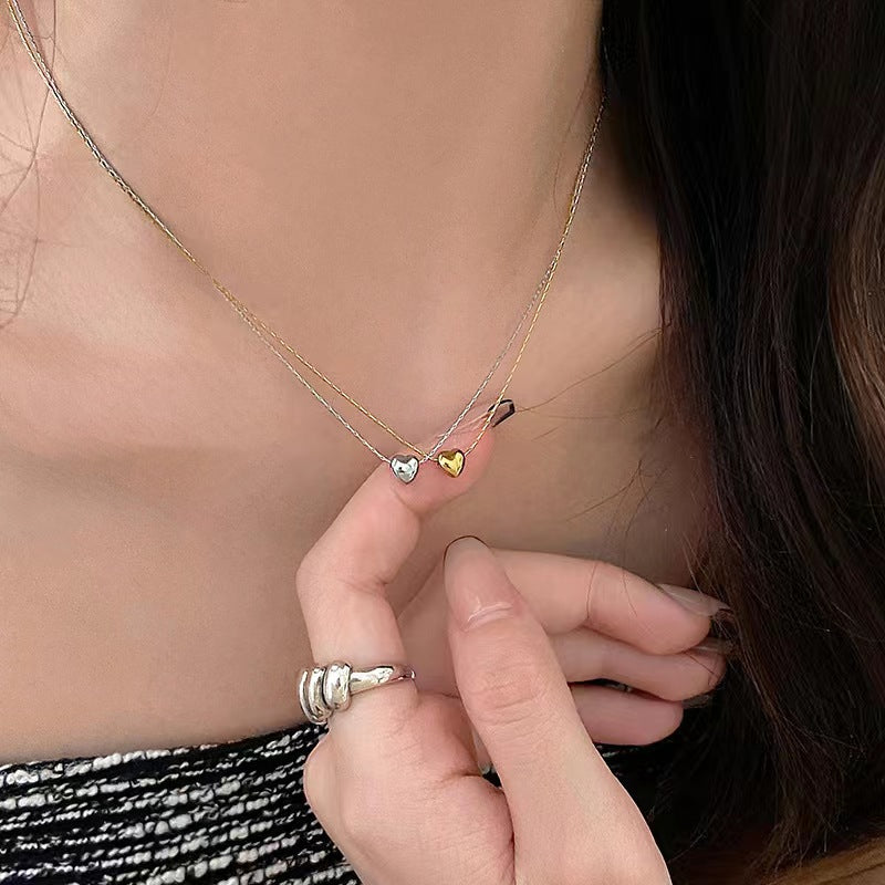 Opposite Sex Love Titanium Steel Female Fashion Short Necklace
