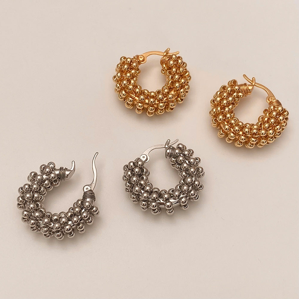 Style Hoop Female Light Luxury Minority High Sense Design Earrings