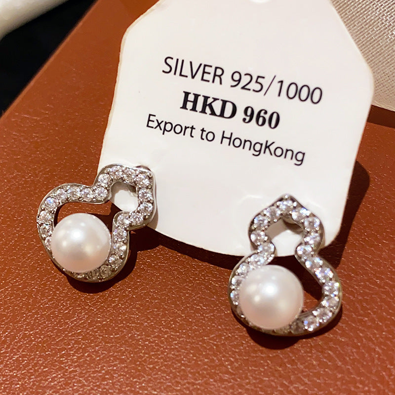 Women's Zircon Flower Light Luxury High-grade Temperament Fashion Earrings