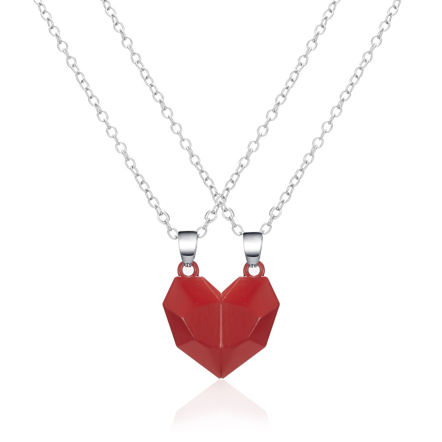 Women's Stone Heartbreak Clavicle Chain Heart Couple Necklaces