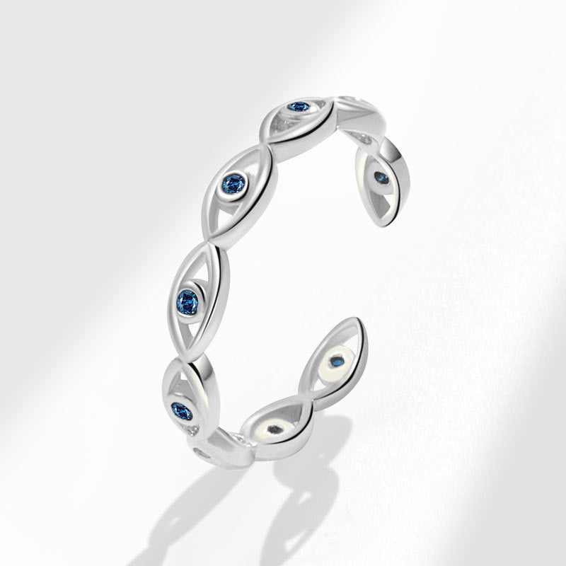 Fashion Personality Devil's Eye Blue Eyes Open Rings