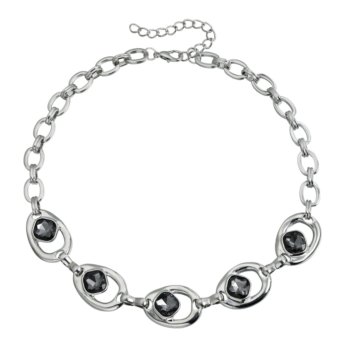 Black Diamond Y-shaped Heavy Metal Sense Necklace