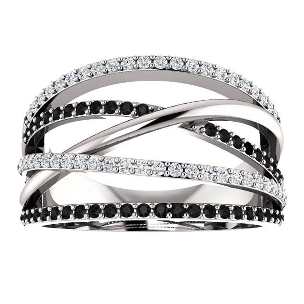 Retro Diamonds Bends Hitches Couple Stylish Rings