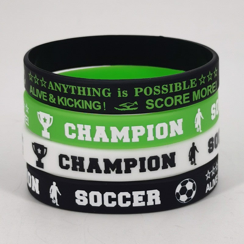 Women's & Men's Football World Cup Silicone Sports Inspirational Sporting Goods Simple Rings