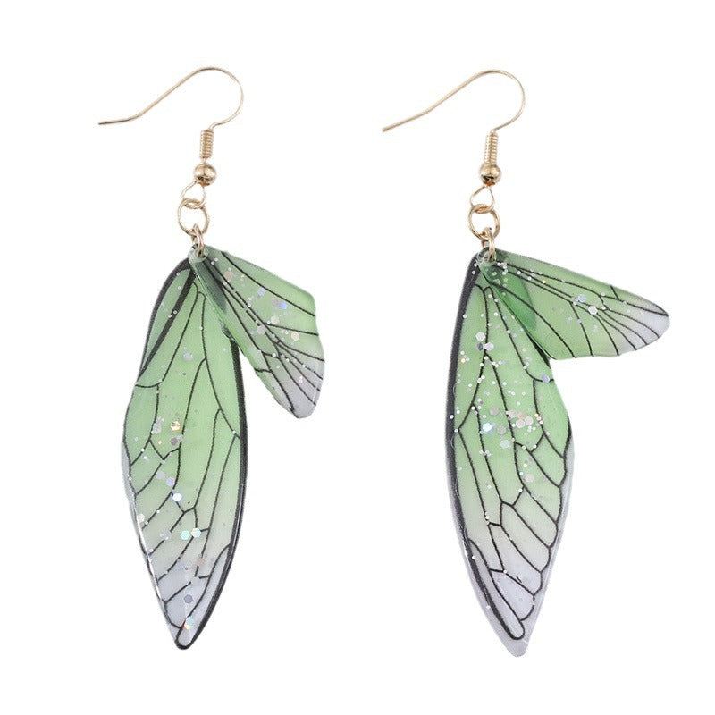 Fashion Special Artificial Butterfly Wings Creative Pattern Earrings