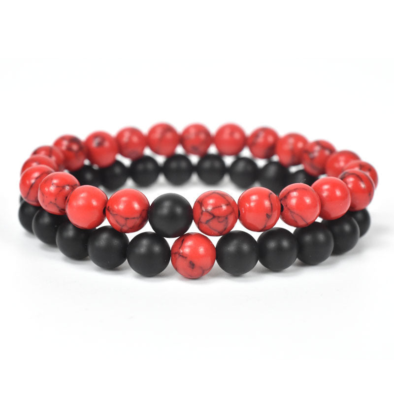 Tiger Eye Beads Frosted Obsidian Red Pine Bracelets