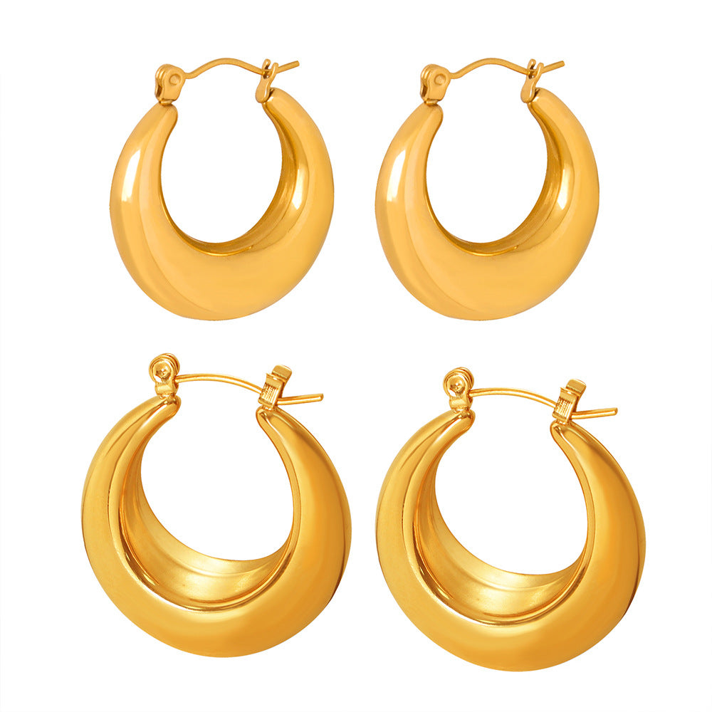 Simple Fashion Personality Niche High Sense Geometric Glossy Earrings