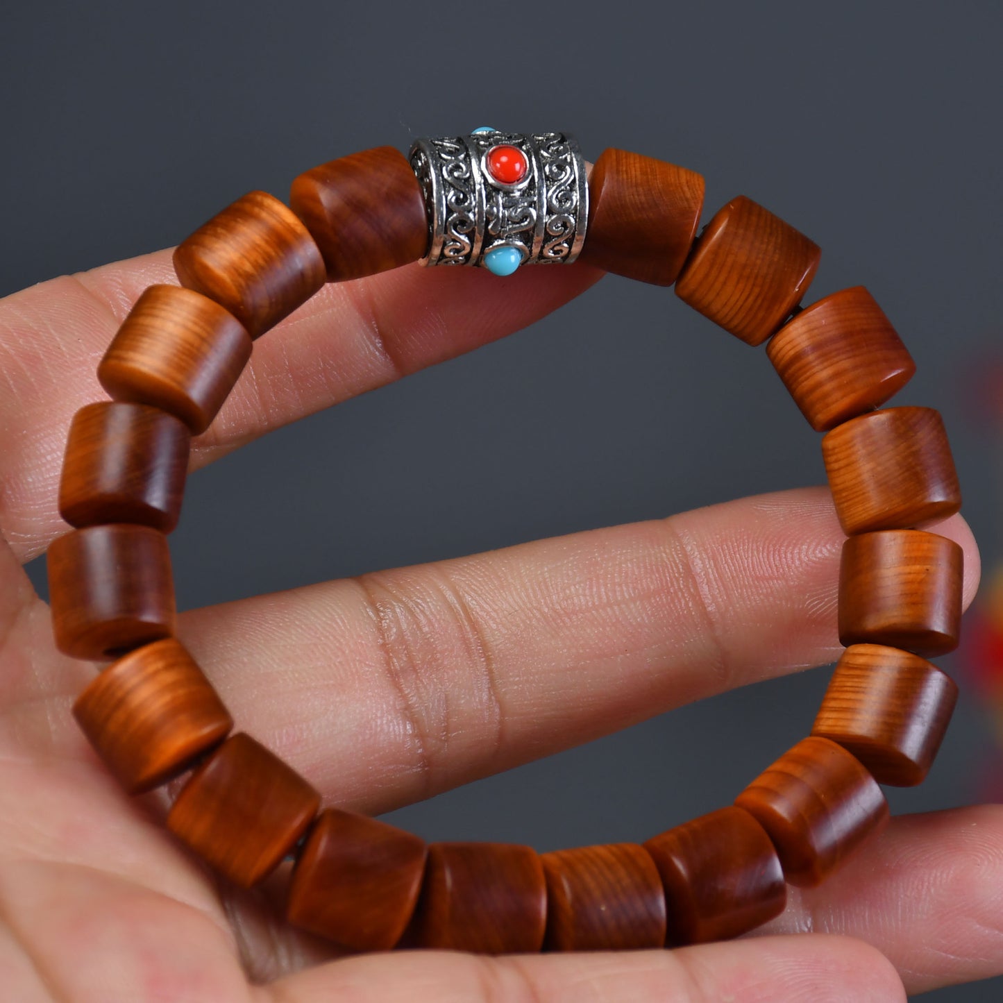 Women's & Men's Arborvitae Lightning Transparent Buddha Beads Live Studio Drainage Temple Bracelet