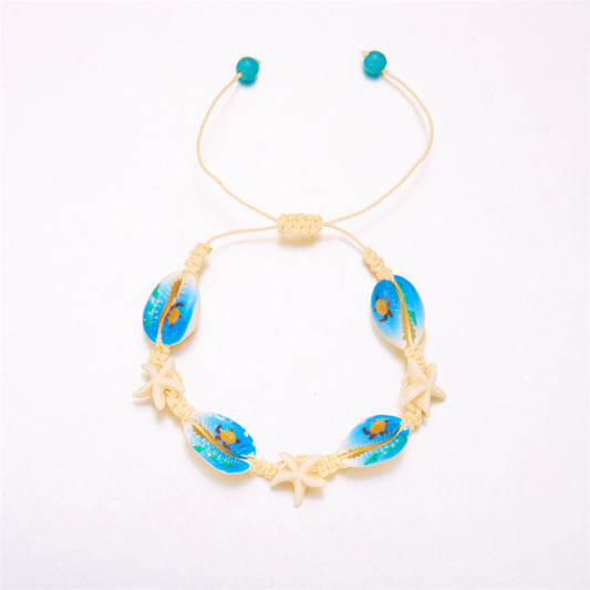 Style Cartoon Starfish Shell Iti Blue Eyes Bracelets