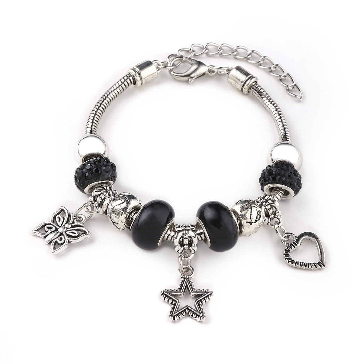 Glass Bead Small Elephant Lucky Tree Retro Transparent Bracelet