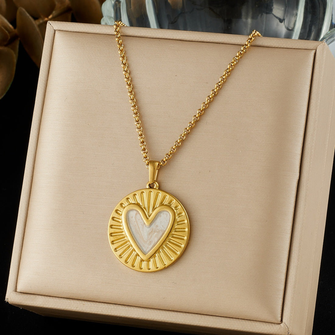 Drop Oil Box Chain Stainless Steel Pendants
