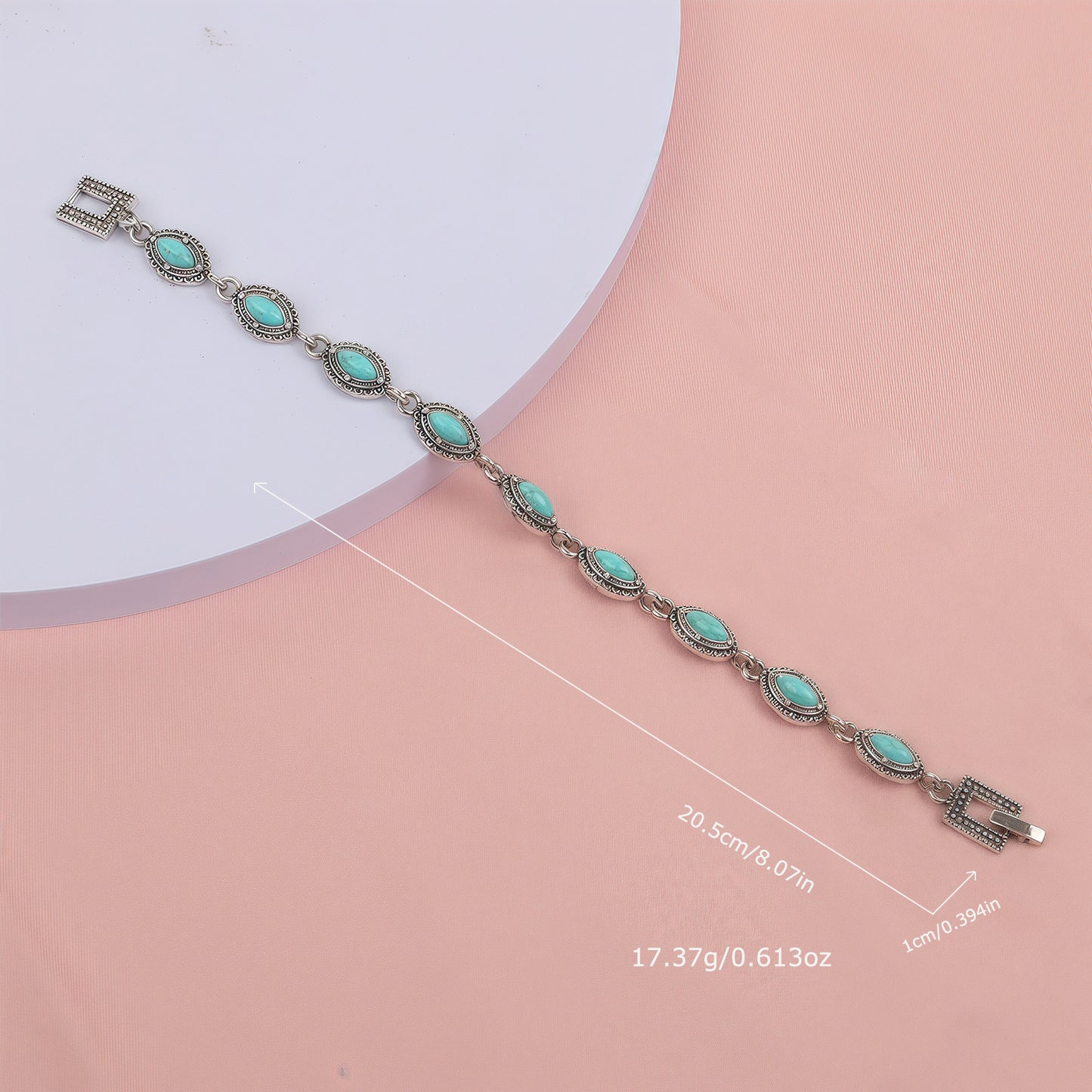 Women's Personality Retro Ethnic Style Inlaid Turquoise Bracelet