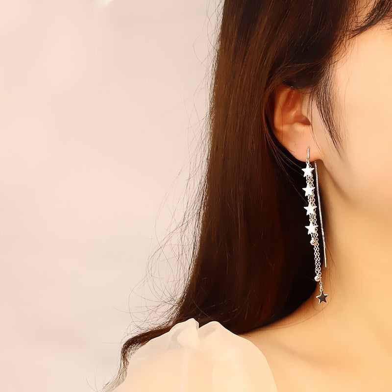 Women's Meteor Simple Temperament Eardrops Fresh Round Beads Earrings