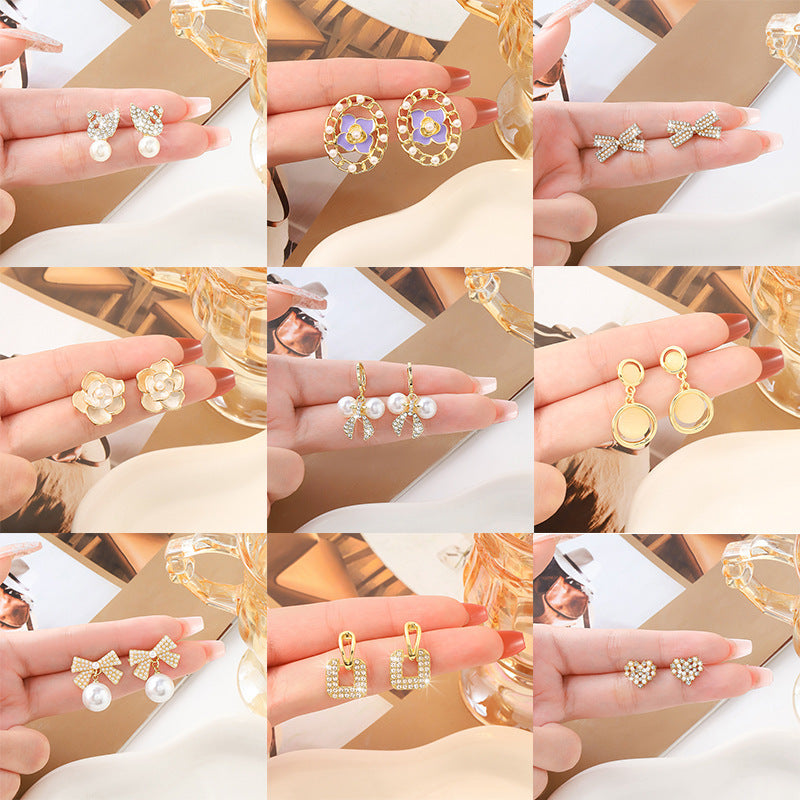 Korean Style Simple Vintage Pearl High-grade Ear Tassel Female Niche Earrings