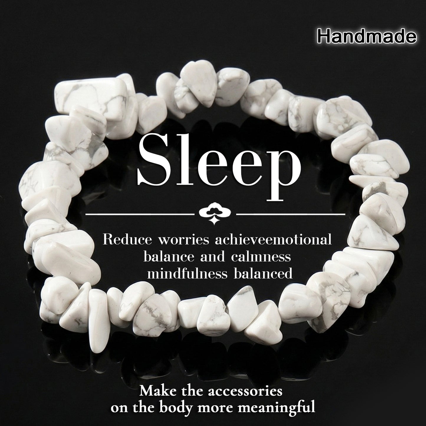 Multicolor Natural Stone Irregular Design Daily Bracelet