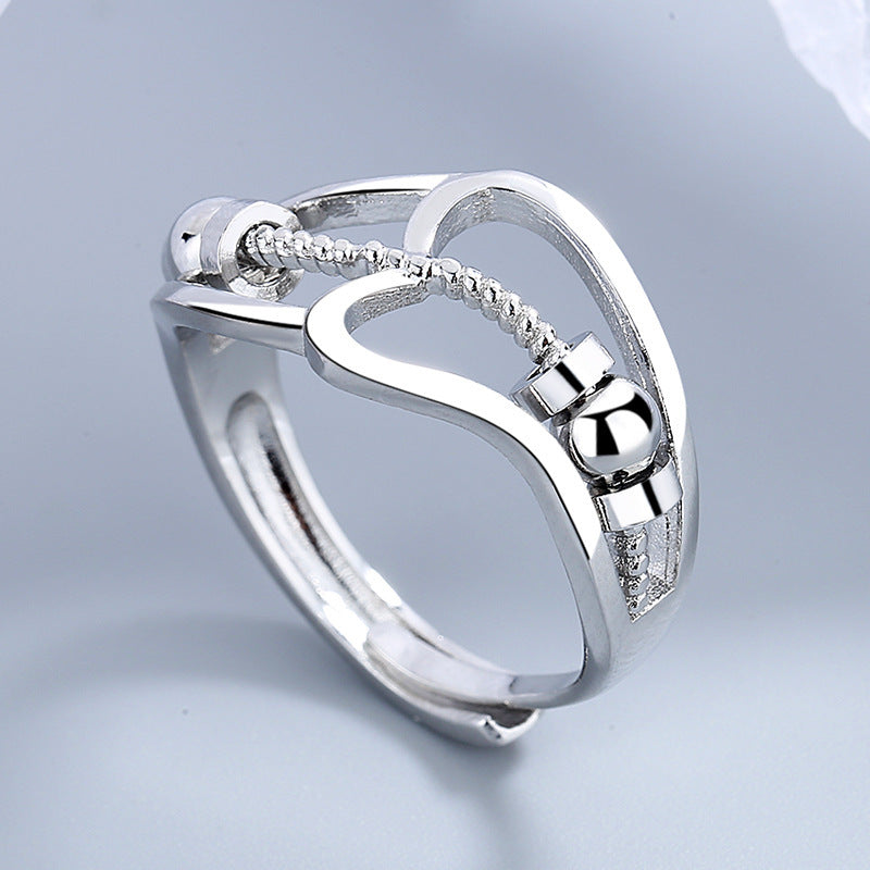 Women's Carlyle Fashion Smart Rotatable Adjustable Micro Beads Rotating Rings
