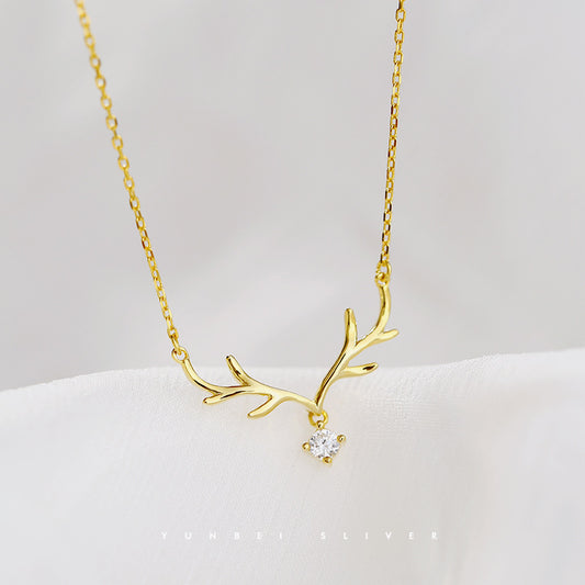Women's Elk Horn For Fresh Niche Design Light Necklaces