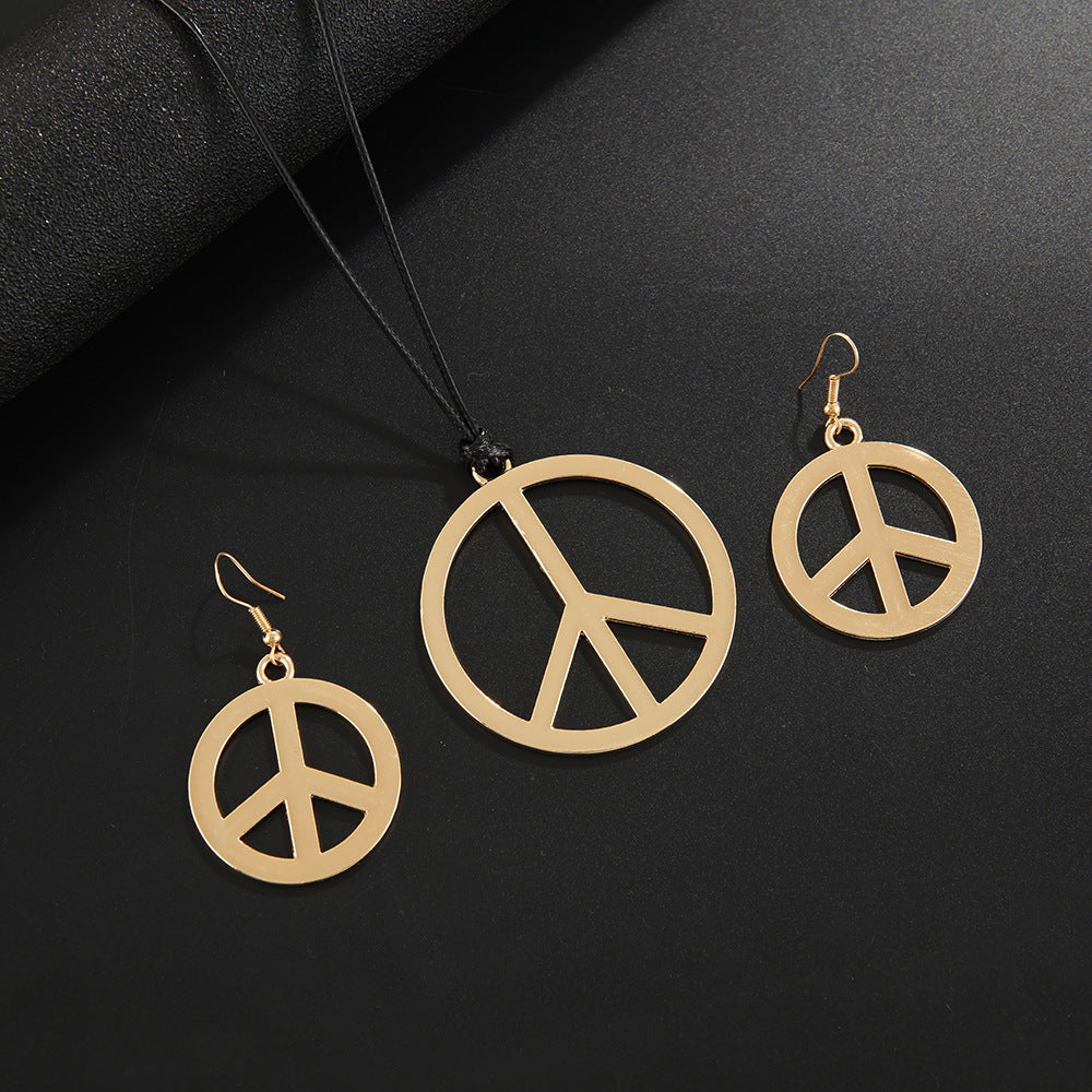 Logo Simple Personality Alloy Sweater Chain Rings