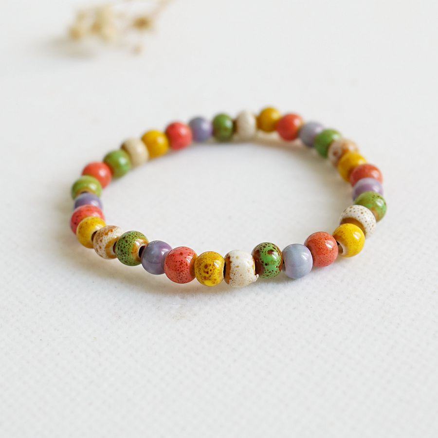 Idyllic Sweet Gradient Color Beaded Hand Bracelets