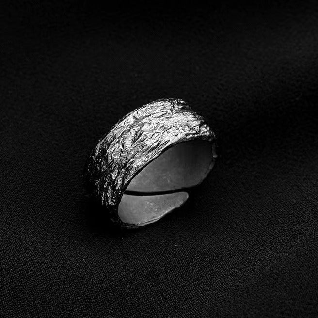 Fault Design Dark Style Hammer Pattern Thai Rings