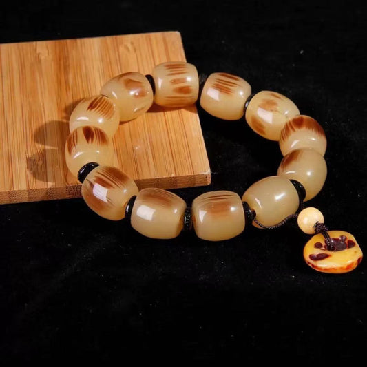 Yak Ram Beads Unisex Bloodshot Crafts Bracelet