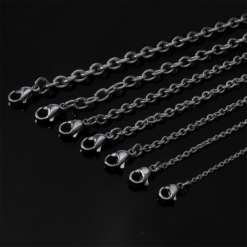 Women's Stainless Steel Cross Chain Titanium Fashion Necklace