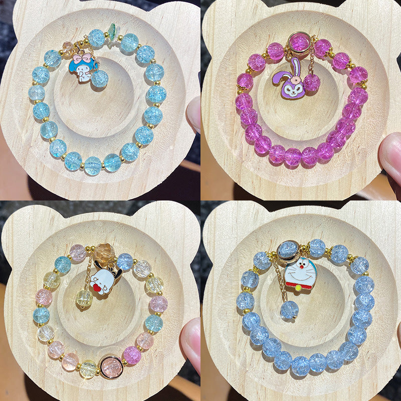 Children's Handmade Beaded Cartoon Crystal Glazed Get Bracelets