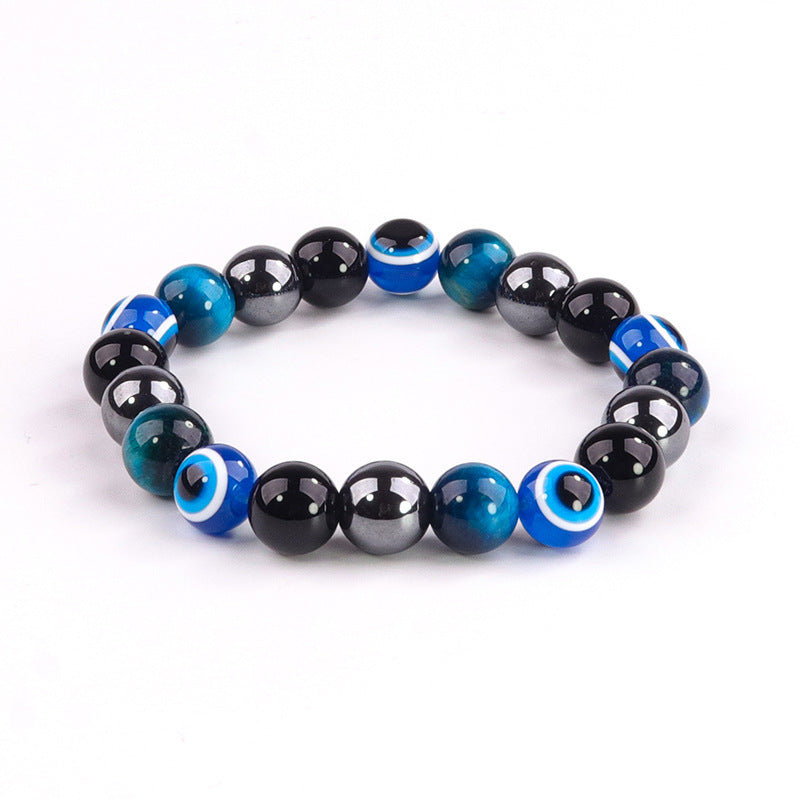 Evil Eye String Beads Woven Obsidian Bracelets