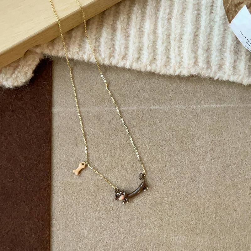 Women's Chinese Style Imitation Pink Tourmaline Small Chic For Special Interest Necklaces