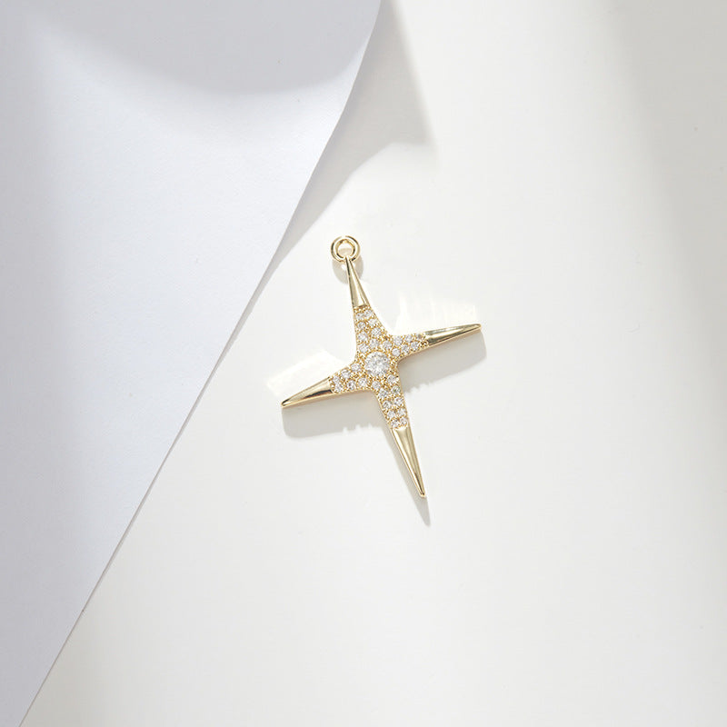 Cool Attractive Zircon Color Retaining Cross Jewelry Accessories