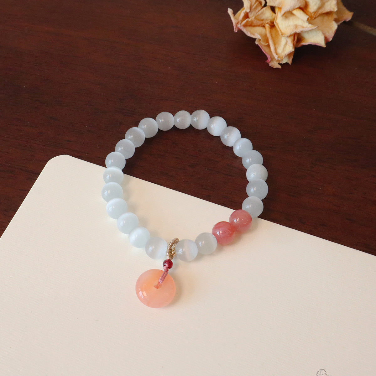 Opal Peace Buckle Beaded National Fashion Chinese Style Design Bead Bracelets