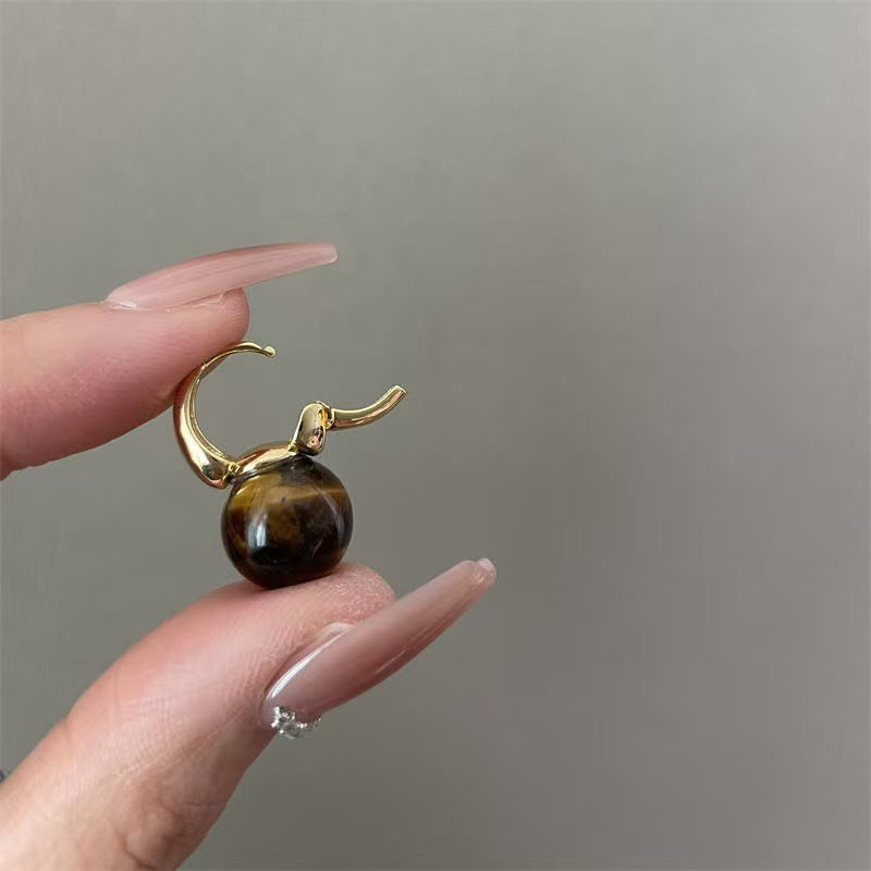Women's Beads Spring Elegant Niche Design Light Luxury Earrings