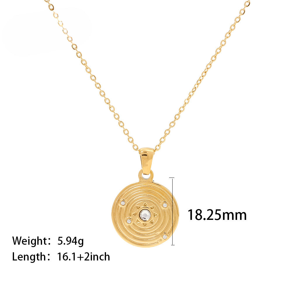 French Retro Stainless Steel Twist Chain High Sense Simple Daily Pendants