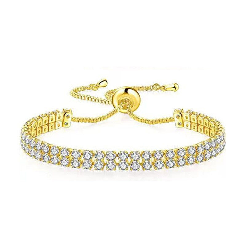 Suit Zircon Tennis Pull Single Row Diamond Bracelet