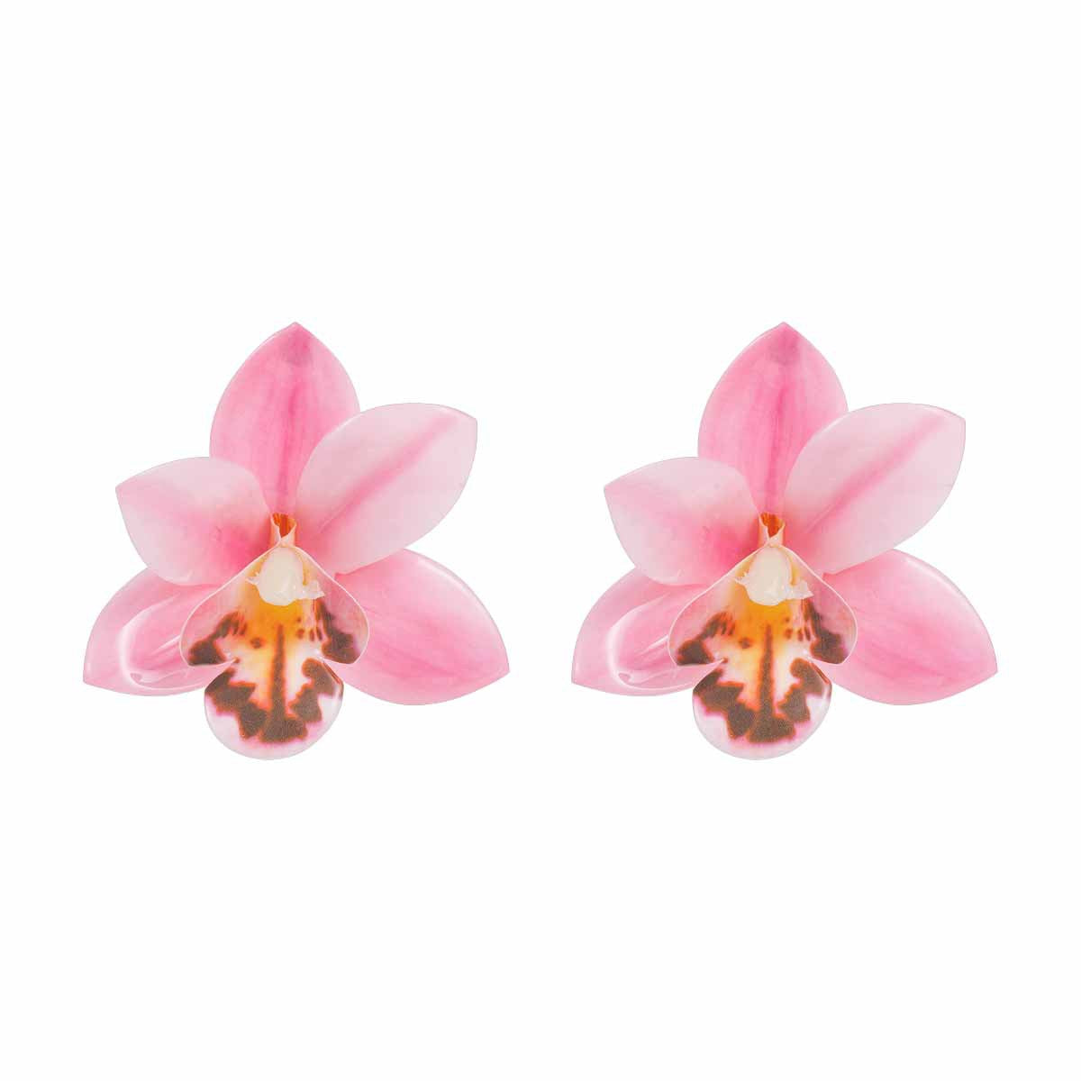 Women's Vacation Style Enamel Color Flower Pearl Light Luxury High-grade Earrings