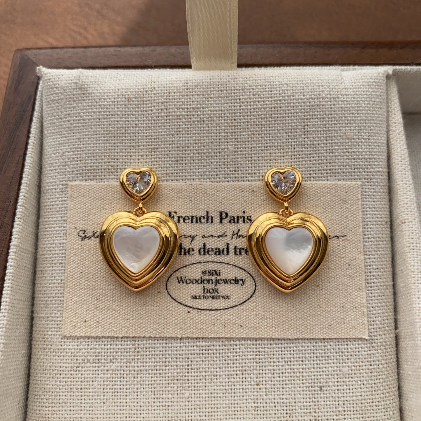 Women's Heart-shaped Fritillary Shell Light Luxury Exquisite Design High-grade Rings
