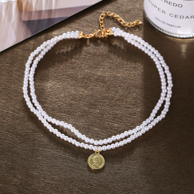 Clavicle Chain Creative Retro Simple Pearl Necklaces