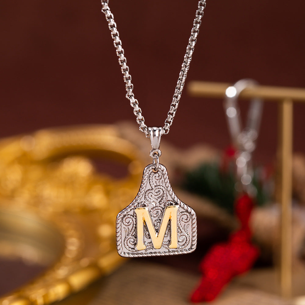 Women's Fashion English Letters Electroplated Copper For Design Personalized Clavicle Necklace
