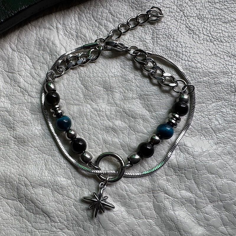 Men's Niche Chain Stitching Fashionable Retro High-grade Cold Bracelets