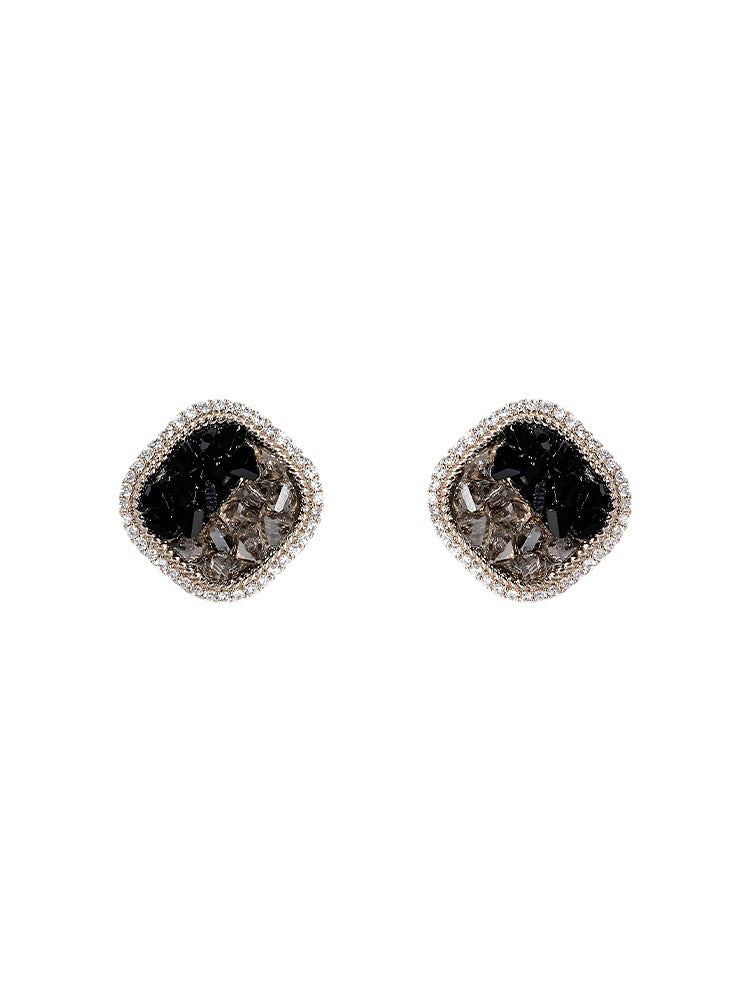 Women's Crystal For Design High-grade Gradient Effect Light Stud Earrings