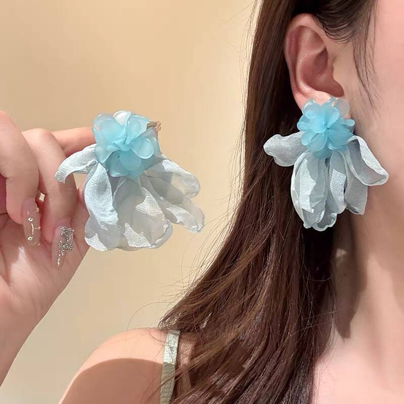 Seaside Vacation Style Flower Tassel Female Atmosphere Fairy Beaded Rings
