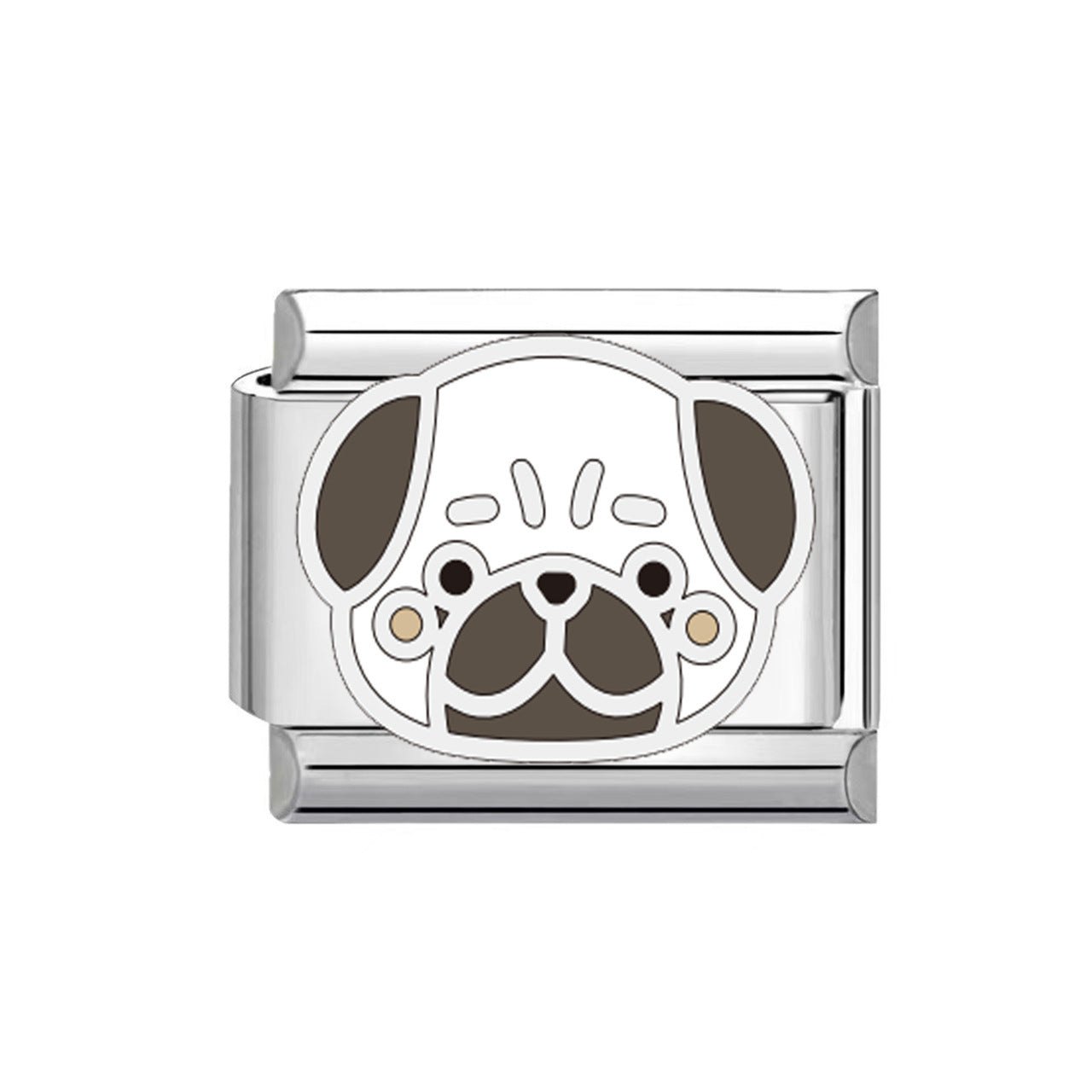 Hot Stainless Steel Italian Module Puppy Pattern Free Bracelet